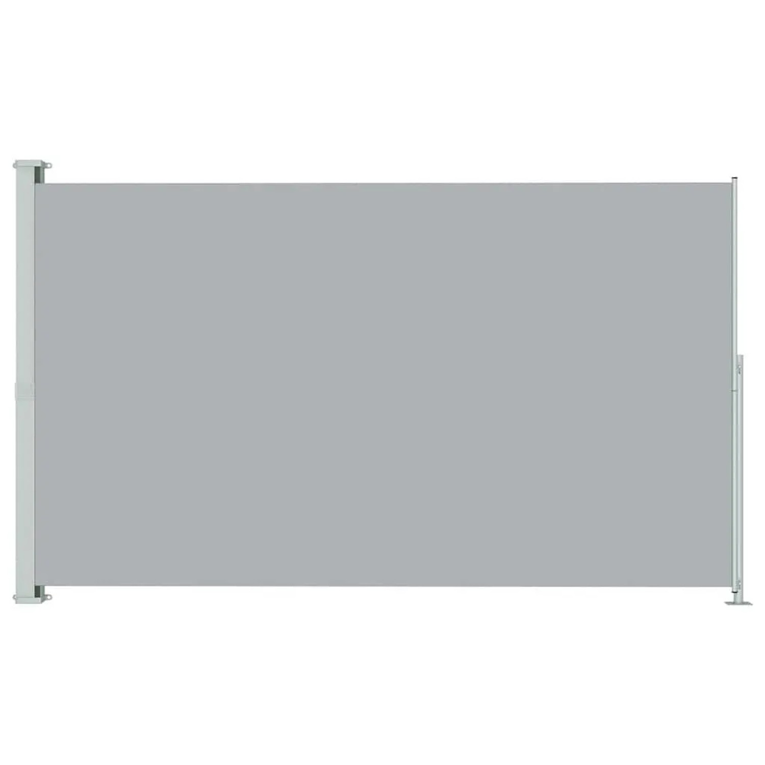Furnicato Seitenmarkise Ausziehbar 180x300 Cm Grau Uv- Und Wasserbeständig Mit Automatischer Aufroll-funktion