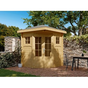 Fjordholz 5-Eck Gartenhaus Modell Evelyn 1A Kiefer Imprägniert