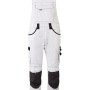 Weiße Hans Schäfer Arbeitslatzhose Ares Gr. 50 mit schwarzen Details und vielen Taschen.