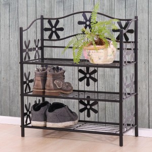 BERLINLODGE Regal Metall Bücherregal Schuhregal Standregal HxBxT 70x60x30cm 3 Böden Höhe 70cm