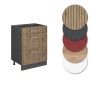 Vicco Küchenunterschrank R-Line Artisan Eiche/Anthrazit, 60 cm mit Schubladen.