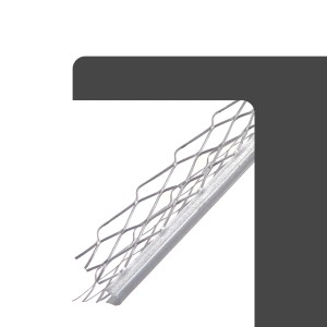 Protektor Kantenprofil 1007 für Innenputz, 25x275cm, 10mm, Edelstahl, silber.