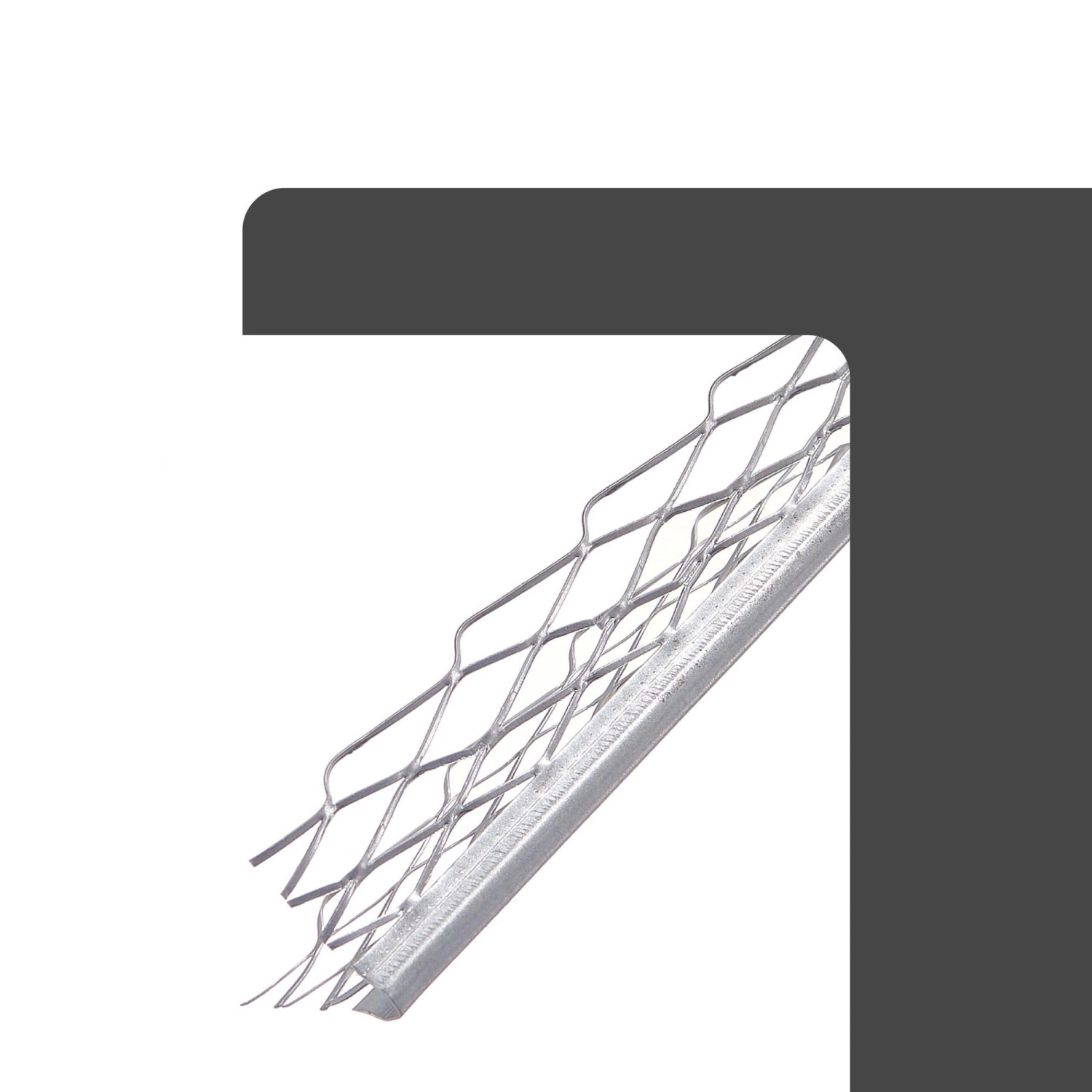 Protektor Kantenprofil 1007 für Innenputz, 25x275cm, 10mm, Edelstahl, silber.