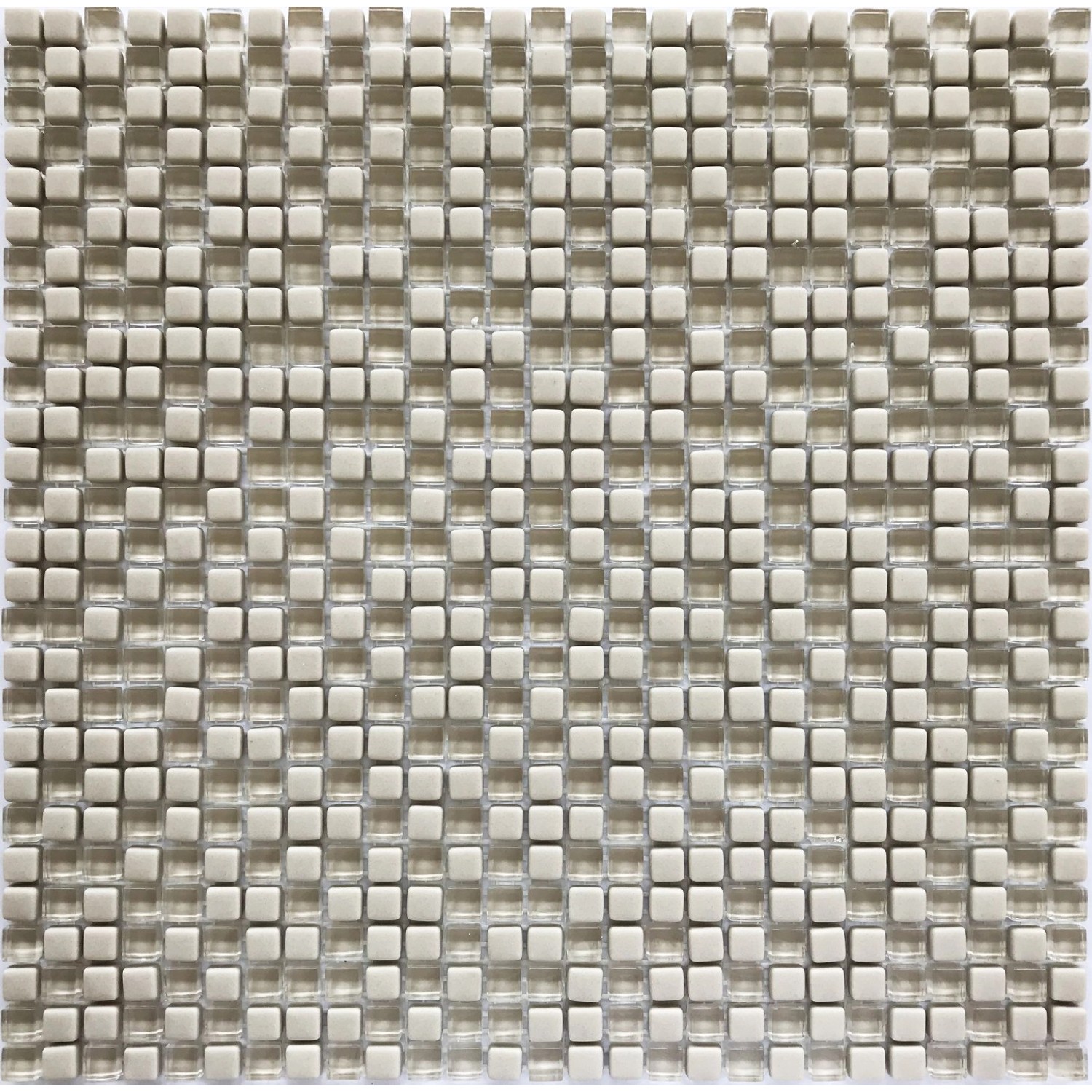 Mosaikmatte Cube 4 Glas Beige 30,5 cm x 30,5 cm