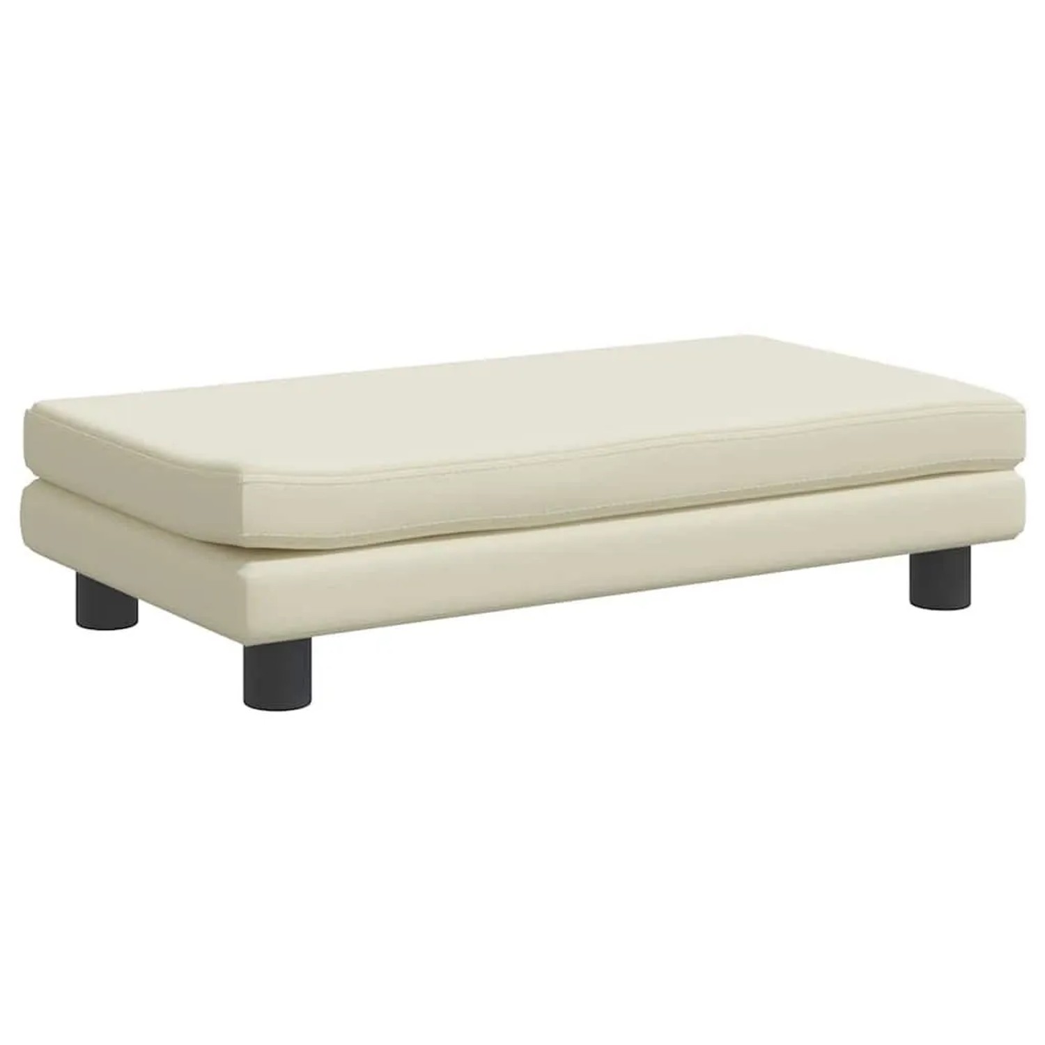 vidaXL Hundebett mit Verlängerung Creme 100x50x30 cm Kunstleder 172027_7