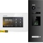 Balter EVO-HD Video-Türsprechanlage mit Fingerprint, bestehend aus Monitor (weiß) und Türstation (schwarz)