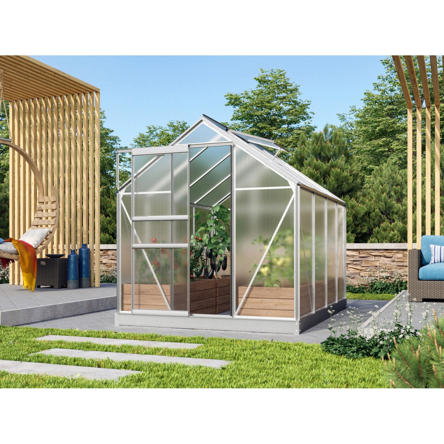 Vitavia Gewächshaus Venus 5000 HKP 6 mm Alu-Blank 5 m² günstig online kaufen