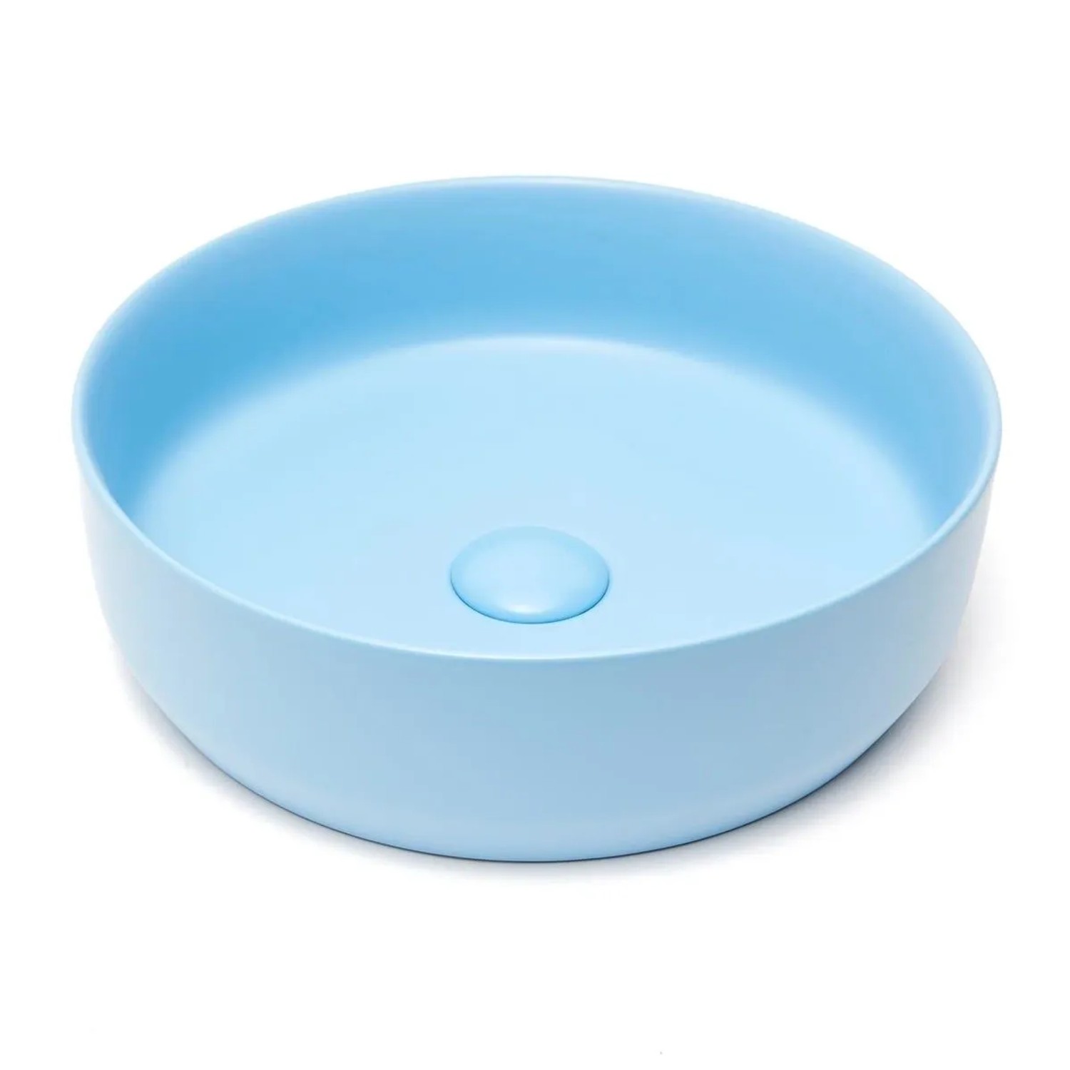 Swiss Aqua Technologies Waschschale 39CMx12H mit Ablaufgarnitur Blau Matt