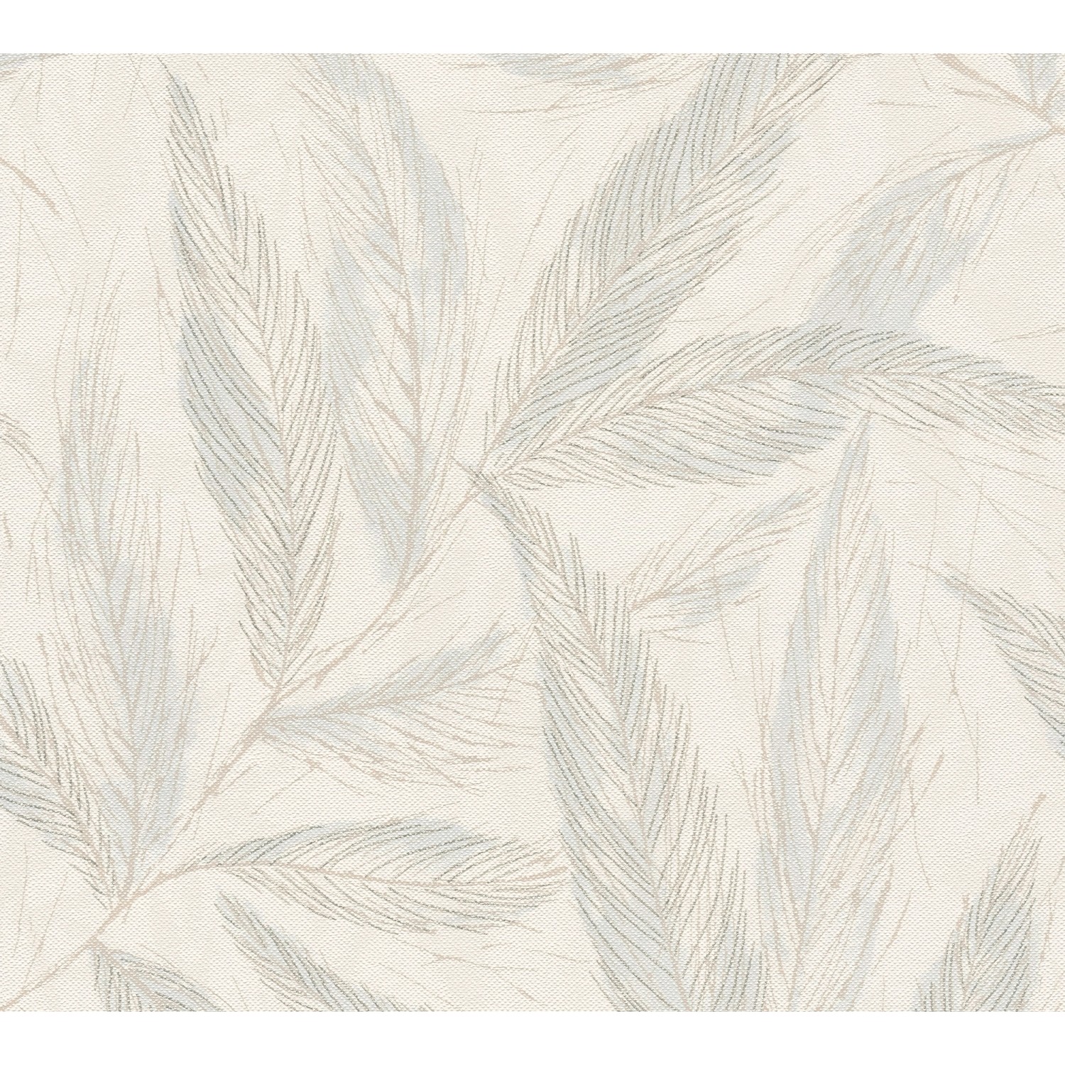 AS Creation Vliestapete Natur Blätter 10,05 m x 0,53 m Weiß-Blau FSC® günstig online kaufen