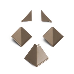 Kaindl Zubehörset Wandanschlussleiste Taupe, 5-teilig: 2 Innenecken, 1 Außenecke, 2 Endkappen.