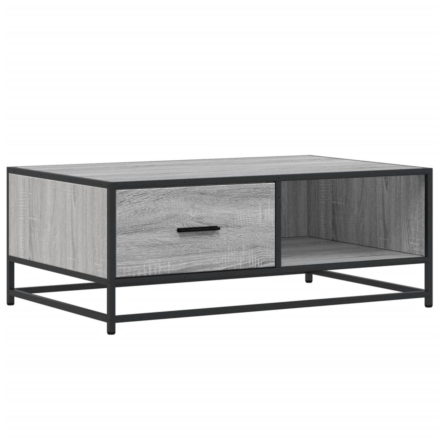 vidaXL Couchtisch Grau Sonoma 90x57x35 cm Holzwerkstoff und Metall 848757 günstig online kaufen