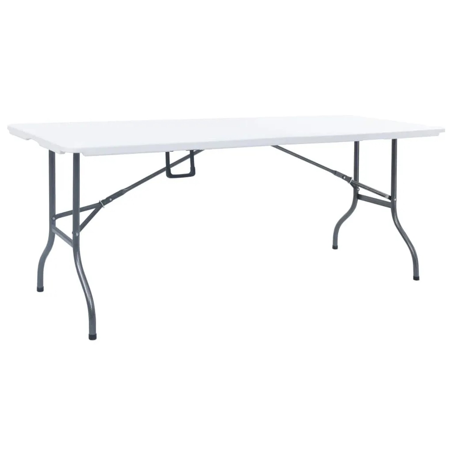Furnicato Gartentisch Klappbar Weiß 180x72x72 Cm Hdpe