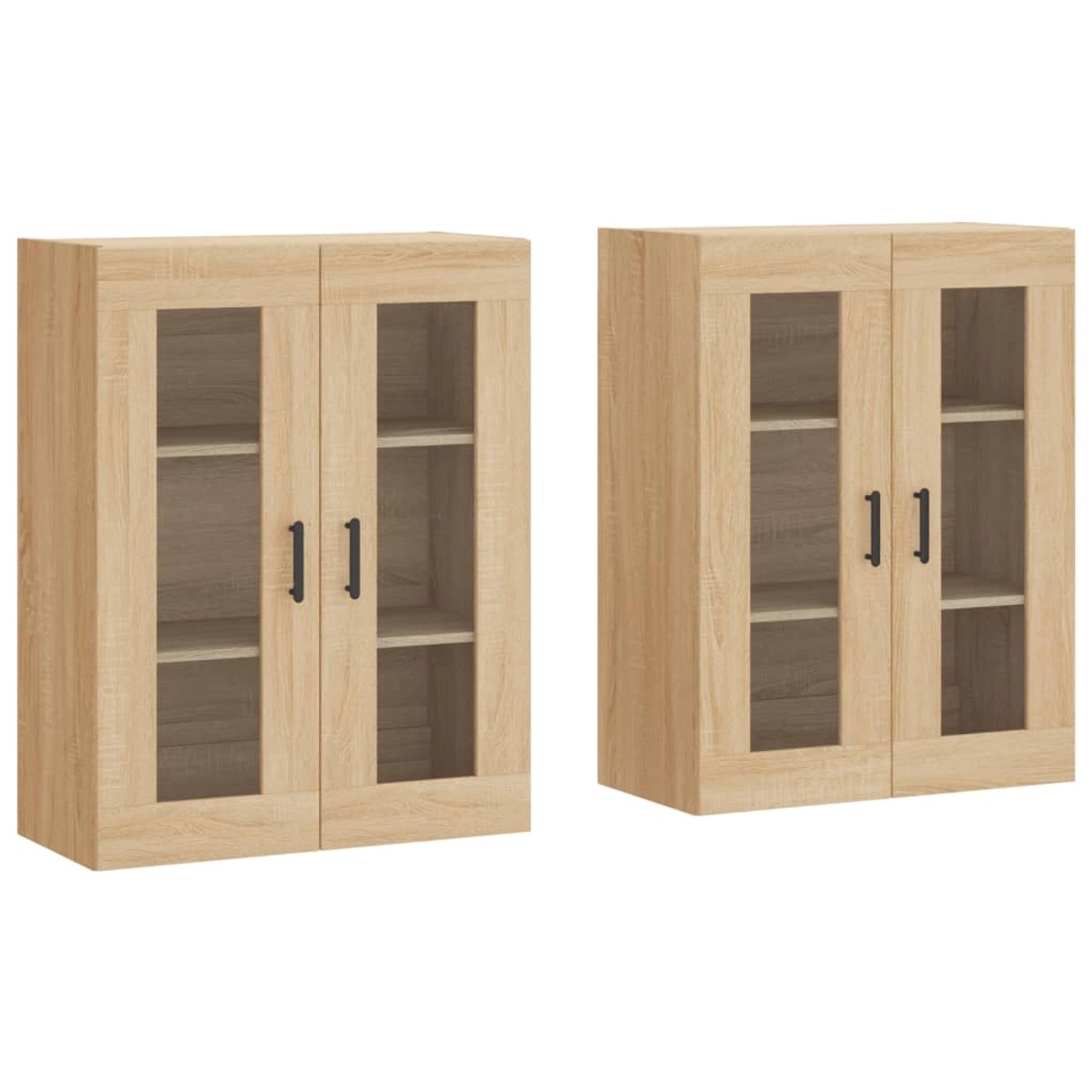 vidaXL Wandschränke 2 Stk Sonoma-Eiche Holzwerkstoff 3197948 günstig online kaufen