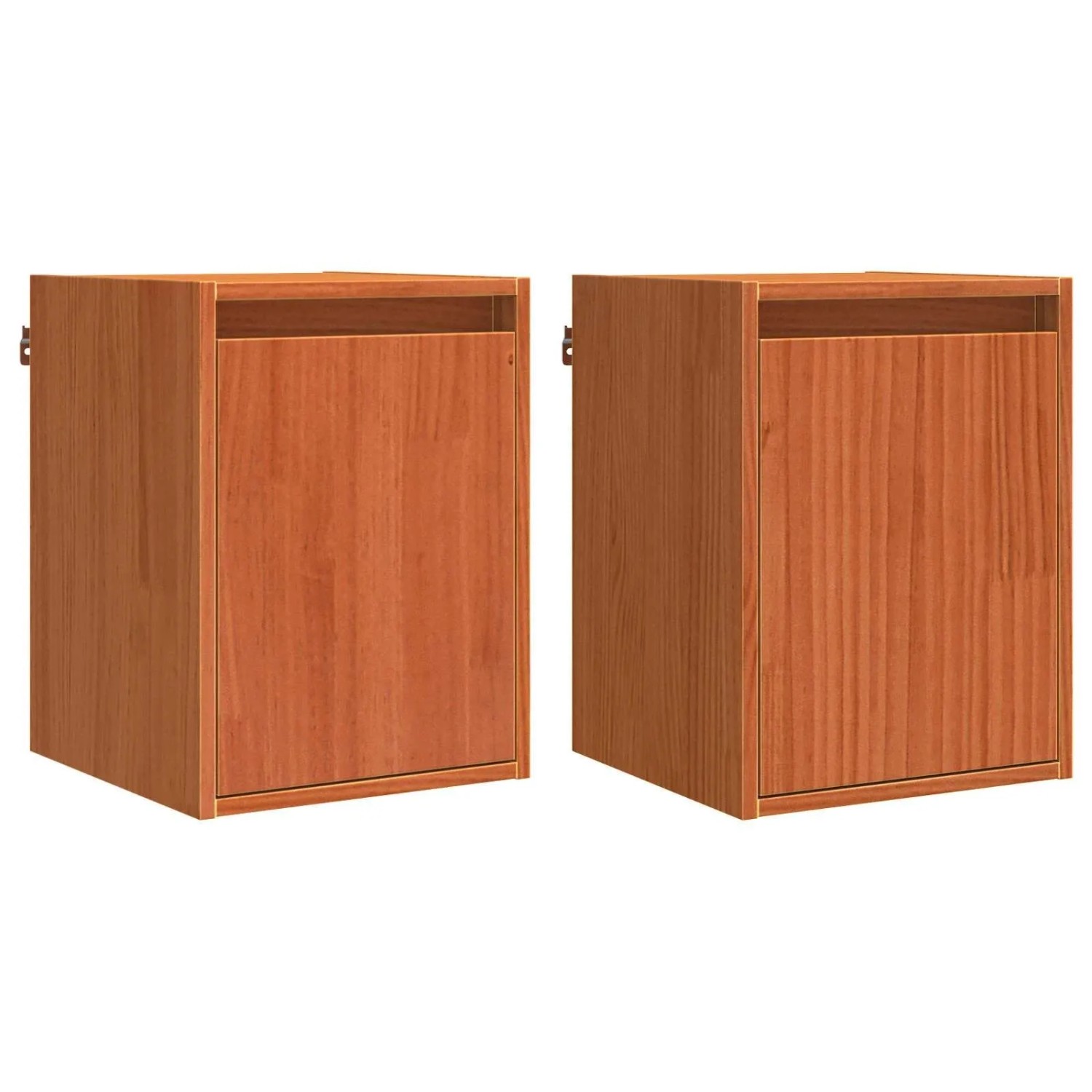 vidaXL Wandschrank Wandmontiert 2 Stk Wachsbraun 30 x 30 x 40 cm 869868
