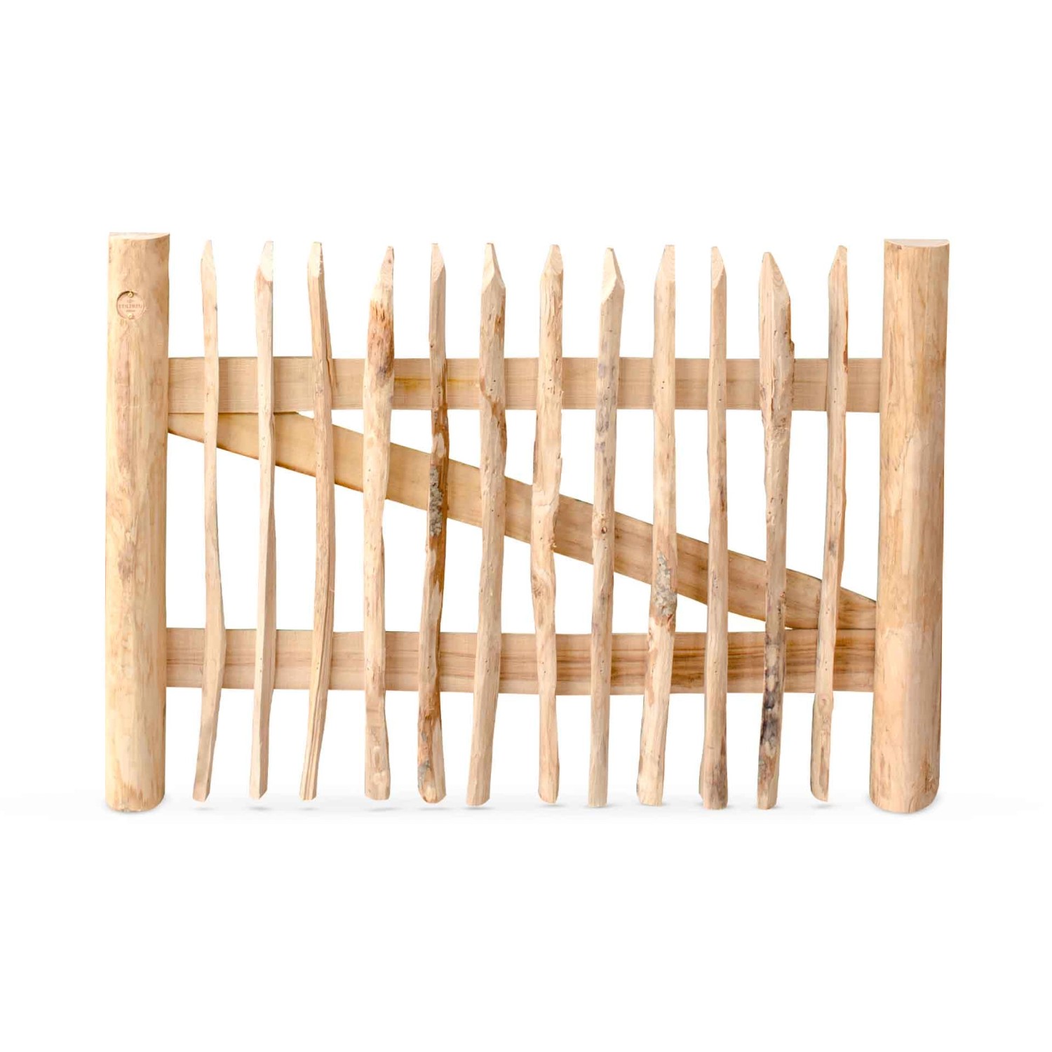 Stiltreu Genageltes Staketenzaun-Tor Edelkastanie Breite 120 cm Höhe 80 cm günstig online kaufen