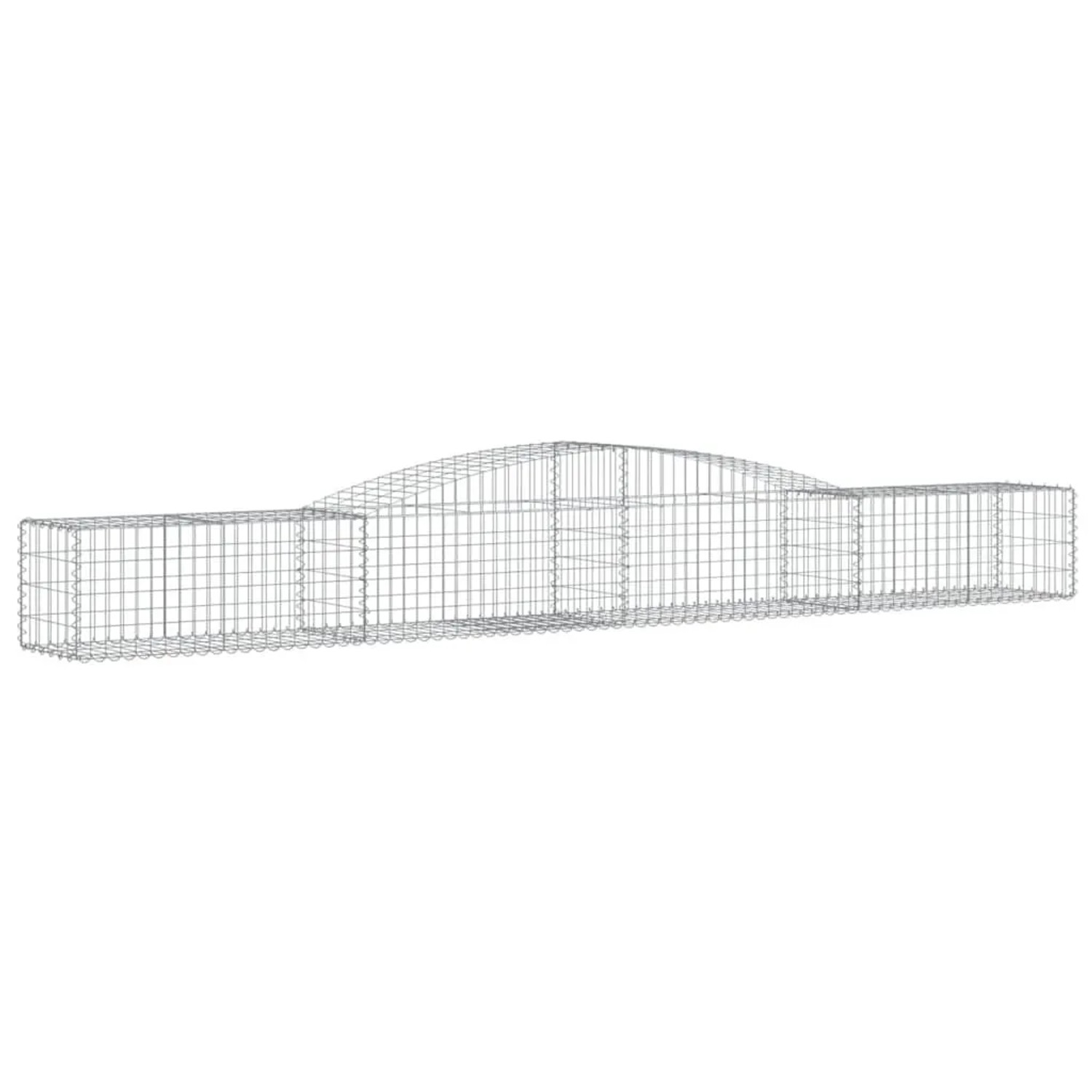vidaXL Gabionen mit Hochbogen 4 Stk 400x50x40/60cm Verzinktes Eisen 3146959
