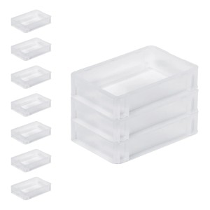 SuperSparSet: 10 transparente Eurobehälter BasicLine mit Klickdeckel, 2,9 Liter, für Lagerung und Transport.