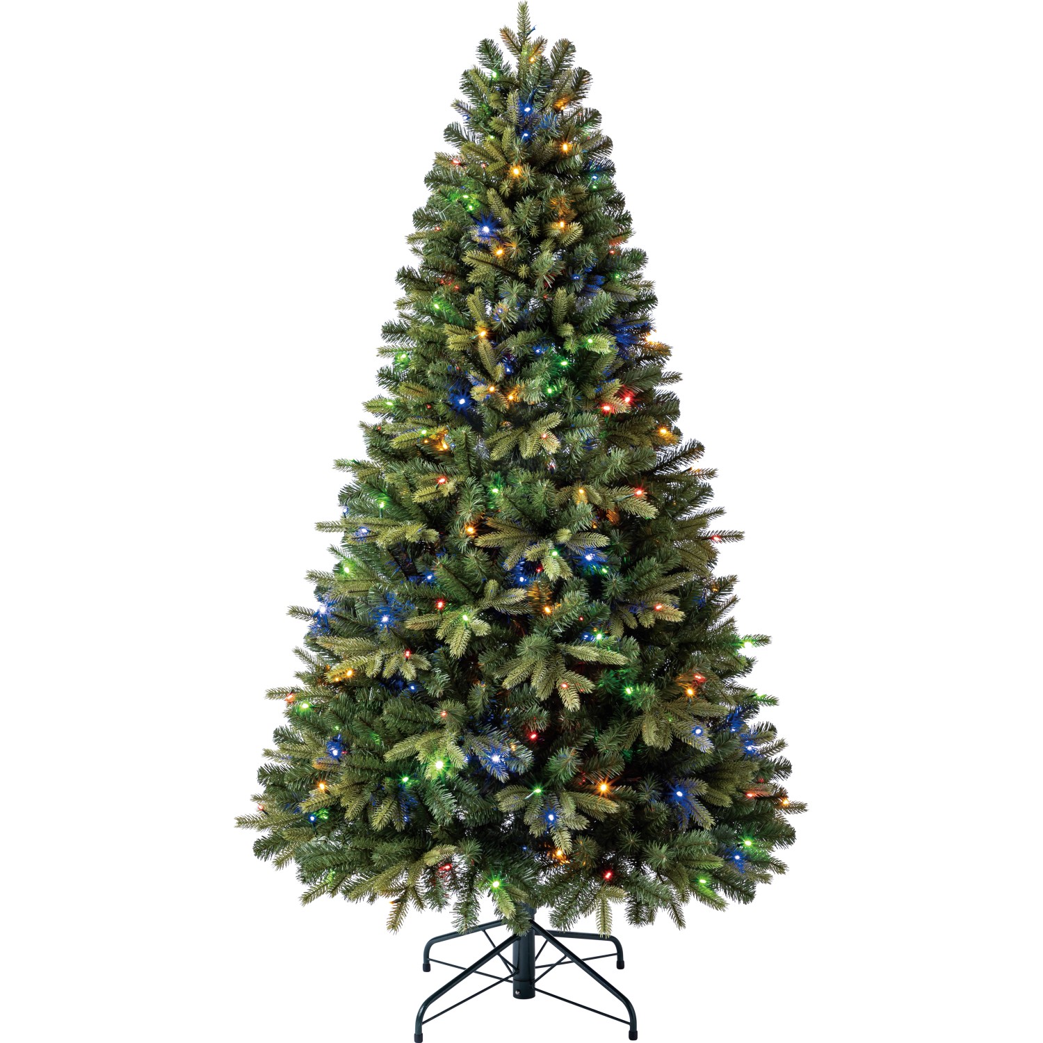 Kunsttanne Nyland, 180 cm, mit warmweißen und mehrfarbigen LEDs für stimmungsvolle Weihnachten.