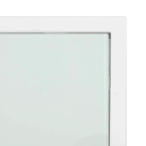 Detailansicht: Tischplatte aus Glas vom vidaXL Garten-Lounge-Set, Aluminiumgestell.