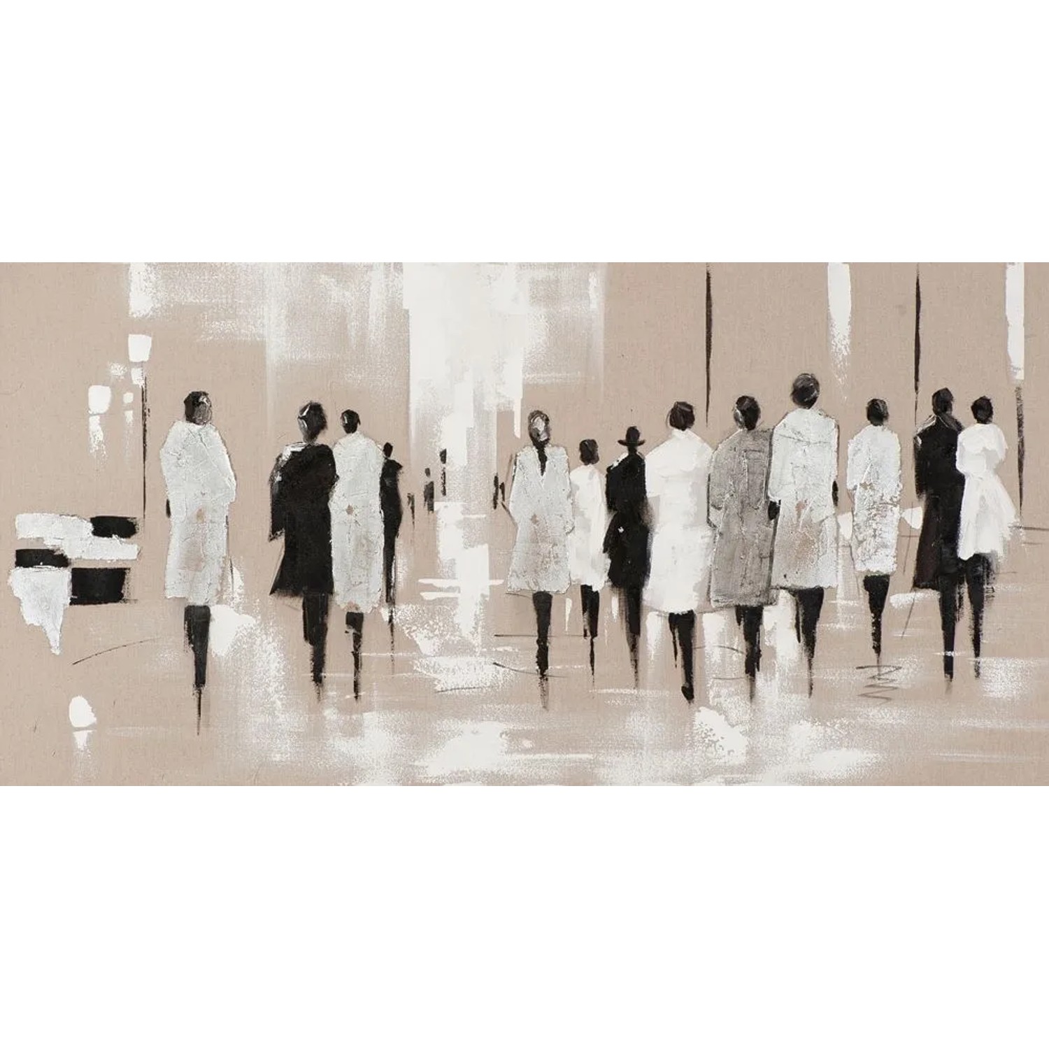 Art Universe Leinwandbild Modenschau mit Silber 70 x 140 cm