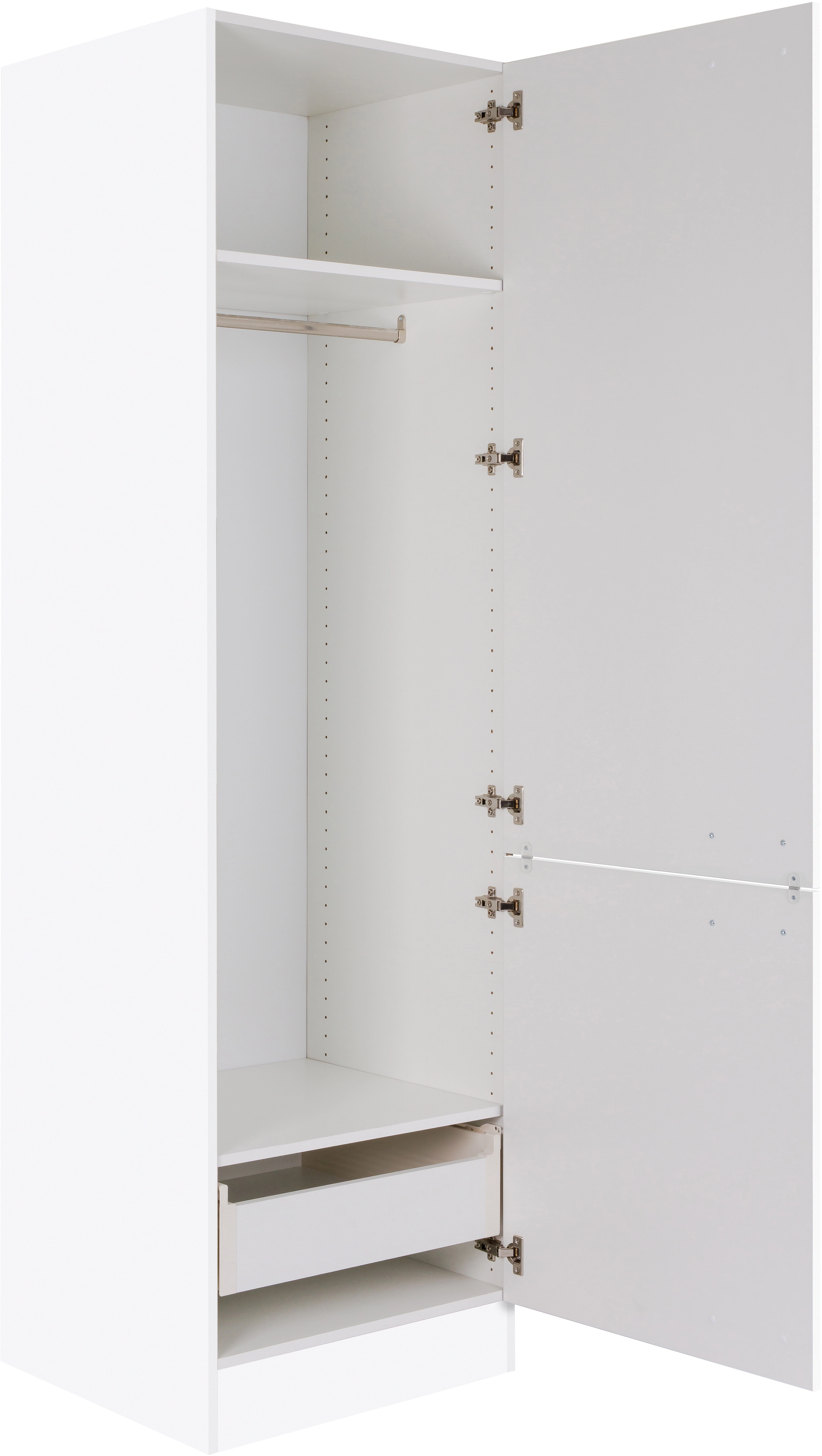 Optifit Hochschrank mit Garderobe Salo214 60 cm x 206,8 cm x 57,1 cm Weiß  kaufen bei OBI