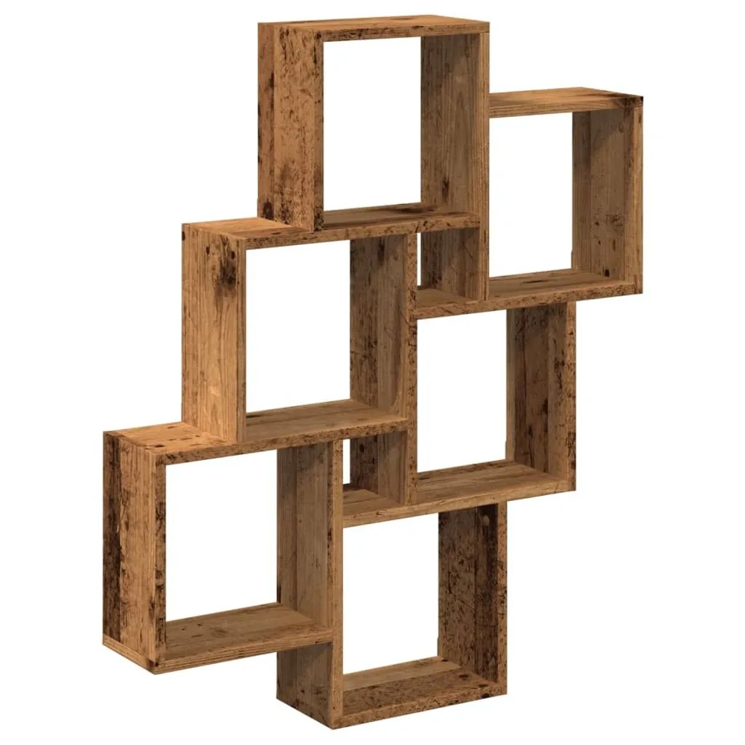 vidaXL Würfelregal Altholz-Optik 78x15x93 cm Holzwerkstoff 856594