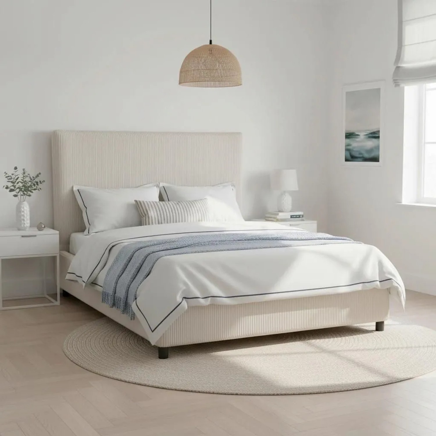 Bessagi Home Polsterbett Marie Beige ca. 180x200 cm