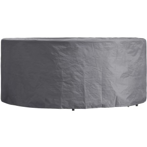 Graue Perel Schutzhülle für runde Lounge-Gruppe, 85x260x260 cm. Gartenmöbel Abdeckung.