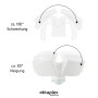 Oktaplex LED Außenstrahler: Schwenk- und Neigefunktion der weißen Wandleuchte mit Bewegungsmelder.