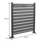 MCW Alu Mülltonnen-Zaun K57 Braun 130x110x6cm_3