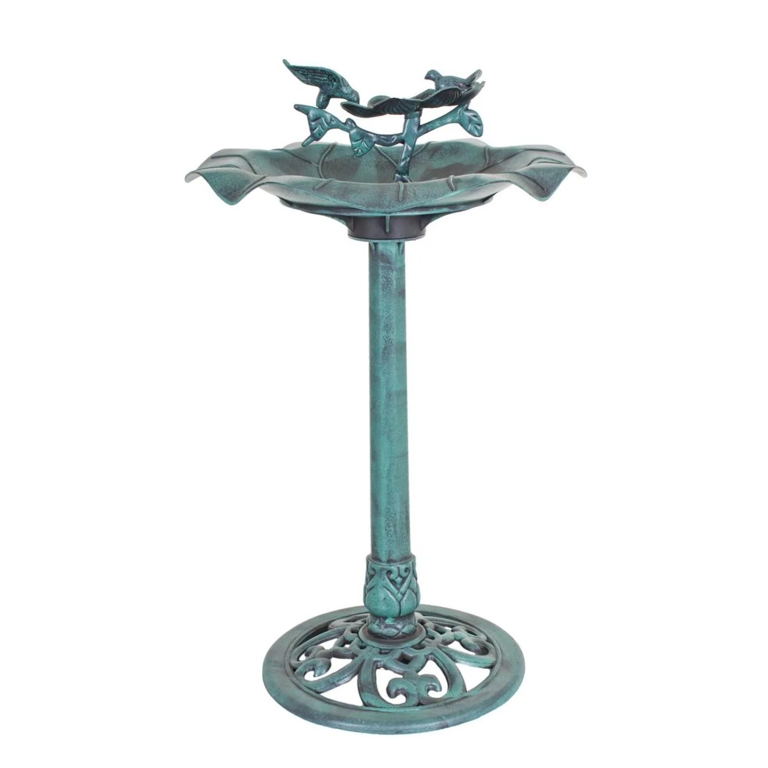 DELUKE Vogeltränke SUSI Kunststoff Patina-Grün 82x50x50cm Dekoration Garten Terrasse