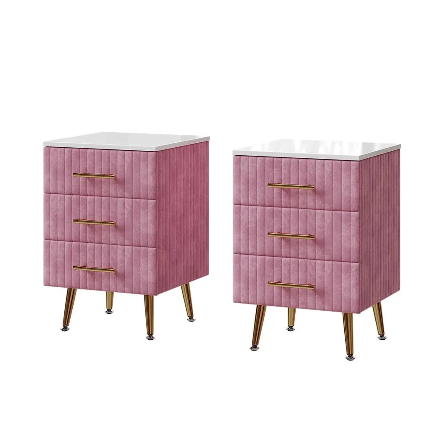 Vicco Nachttisch Velia Rosa 41 x 62 2er Set
