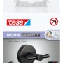 Tesa Moon Bademantelhaken, Graphit, zur Wandmontage ohne Bohren.