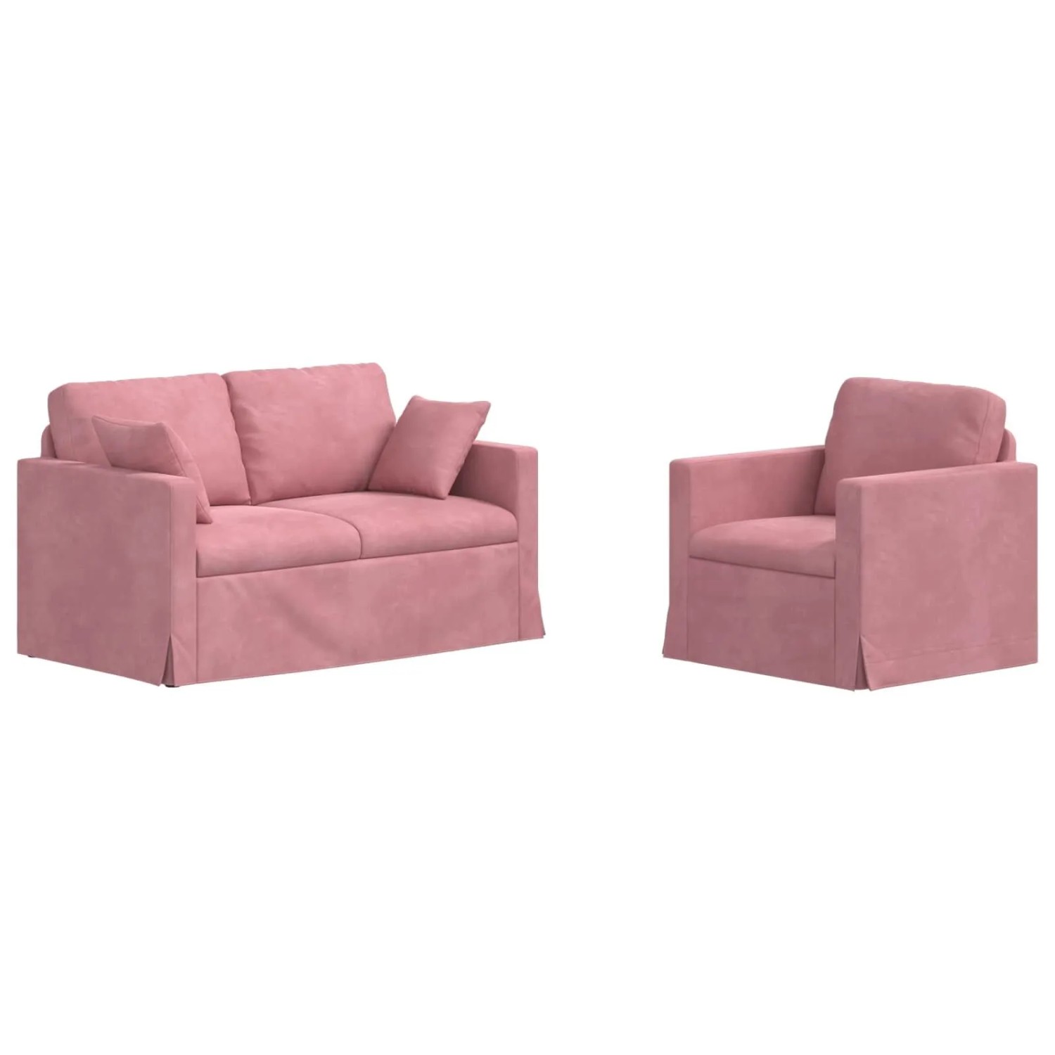 vidaXL Sofa Set 2-Tlg Rosa 138 x 78 x 80 cm Samt 3407511