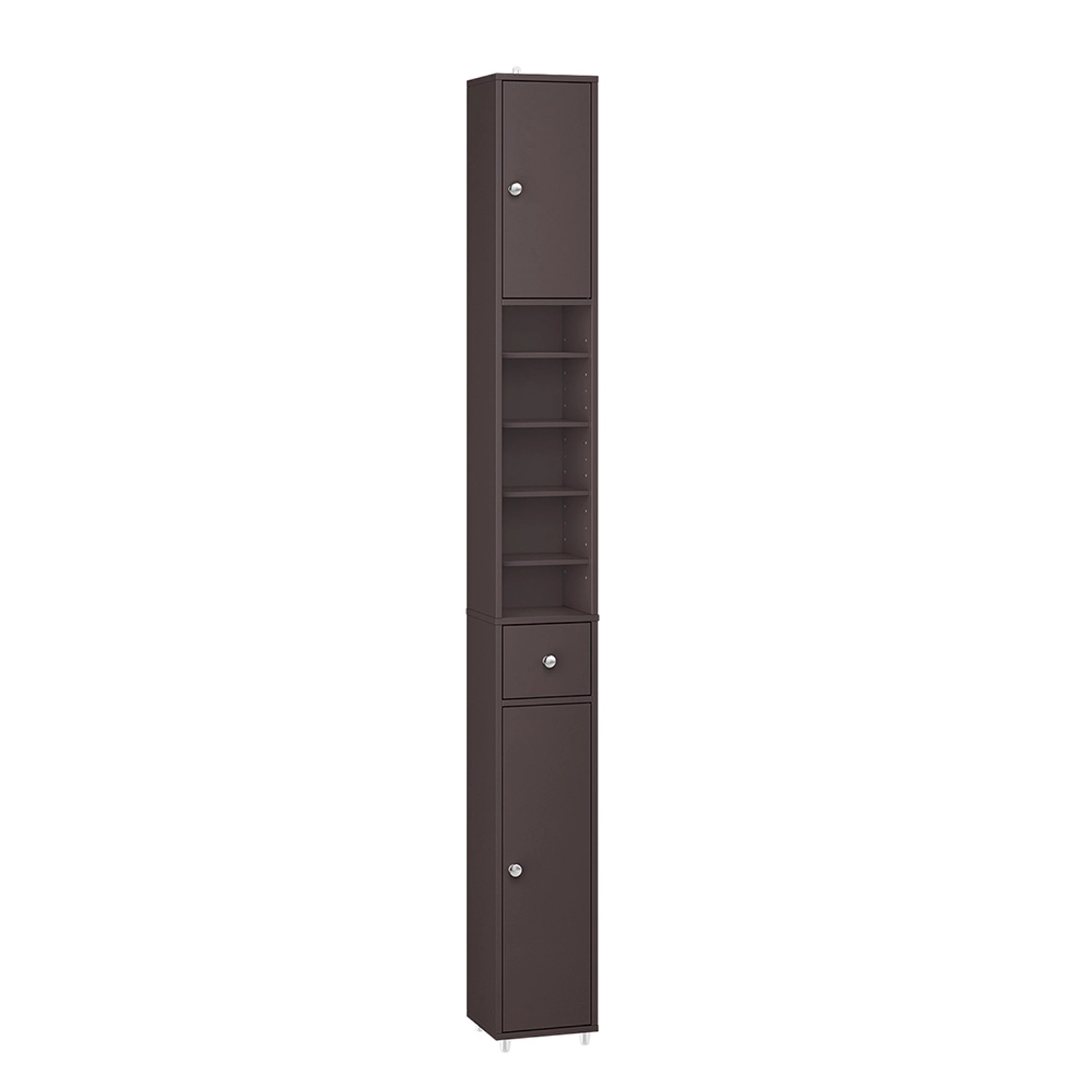 SoBuy Badezimmerschrank Hochschrank Badregal mit 6 Einlegeböden 20x180x20cm günstig online kaufen