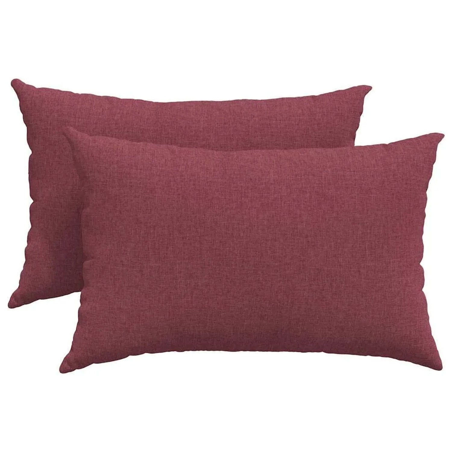vidaXL Sofakissen 2 Stück Weinrot 60 x 40 cm Stoff 42013656