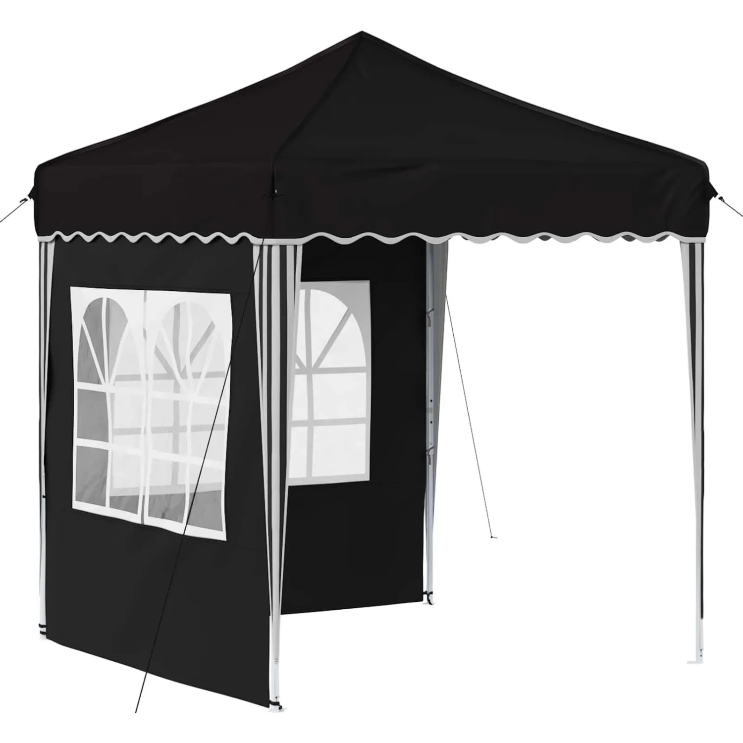 vidaXL Pop-up Partyzelt Schwarz 195 x 195 x 245 cm 42019733