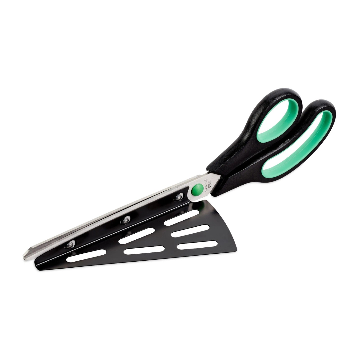 Relaxdays Pizzaschere Edelstahl mit Pizzaheber 8 cm x 8 cm x 27 cm