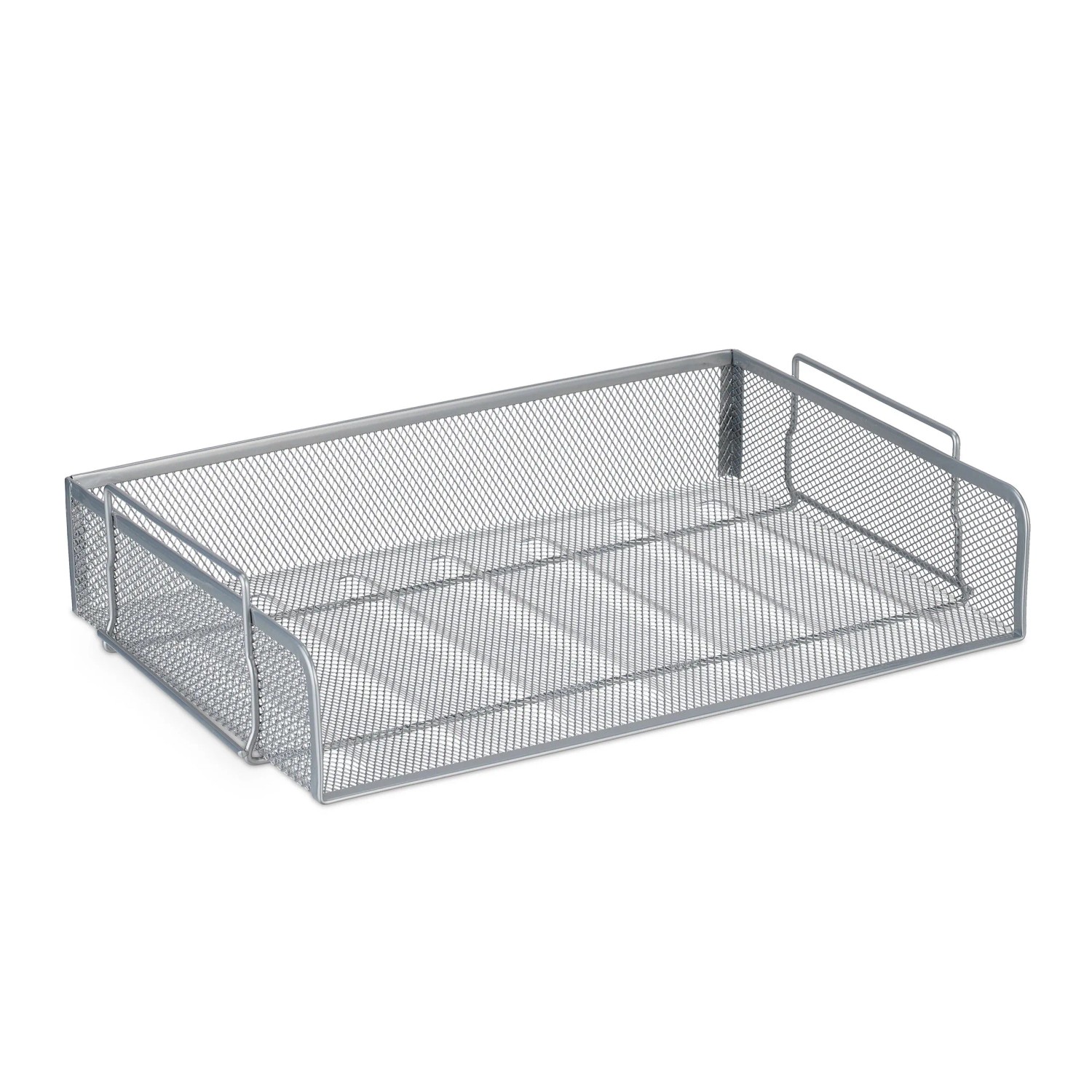 Relaxdays Dokumentenablage Stahl Silber Stapelbar 8,5 cm x 36 cm x 25 cm 0,4 kg