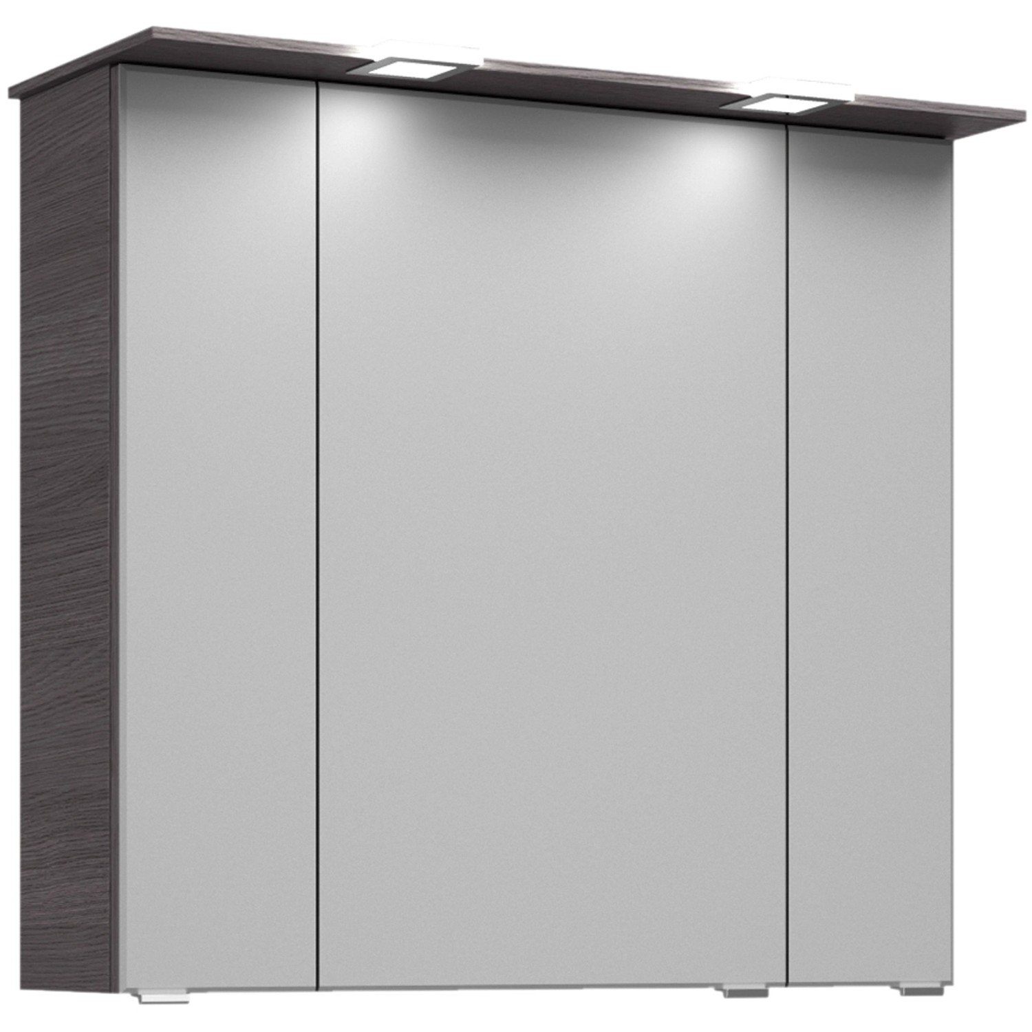 Pelipal Spiegelschrank Trentino Graphit 75 cm mit Softclose Türen
