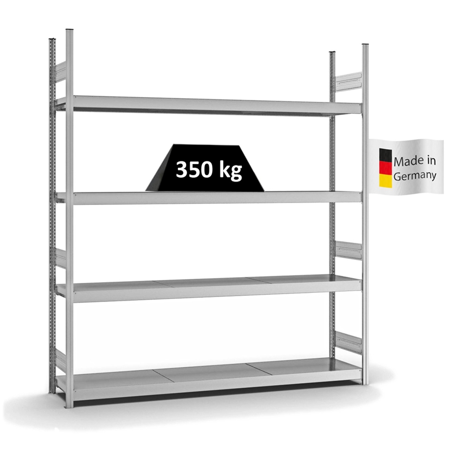 PROREGAL Weitspannregal Stecksystem T-Profil Grundregal HxBxT 250x225x40 cm günstig online kaufen