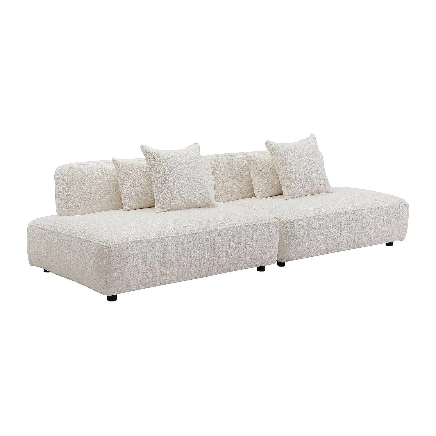 Vente-unique Modulierbares Sofa Lelaco Gebrochenes Weiß 290 cm