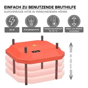 Fudajo Küken-Wärmeplatte 30X30Cm 50W Heizplatte Temperaturregler Kükenaufzucht
