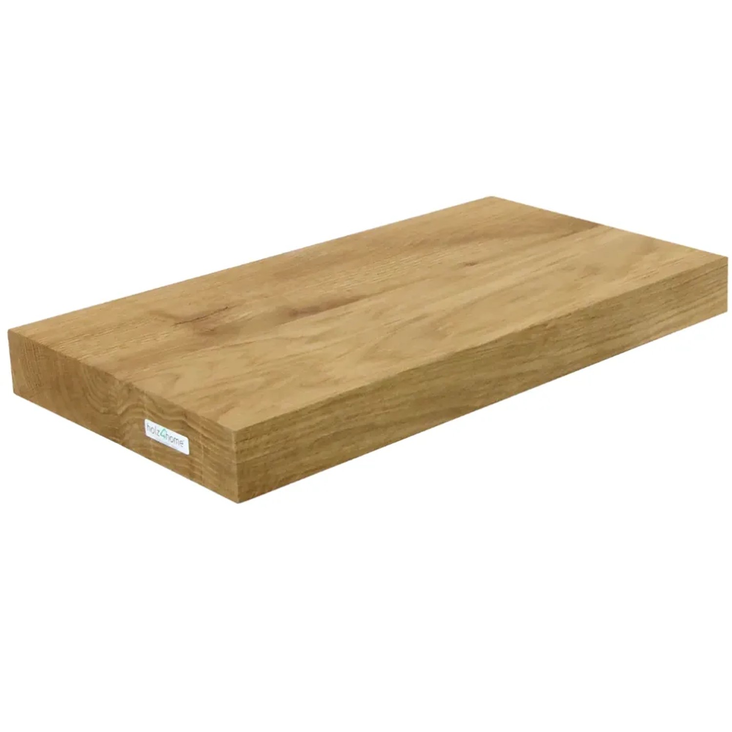 DELUKE Wandregal Holz Schwebend KYLO Eichenholz Massiv Bücherregal Schwebendes Regal Hängeregal 60x22x4cm