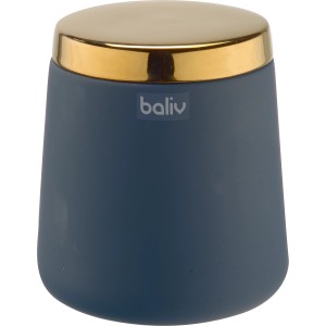 Blaue baliv Kosmetikdose Dark Wonder mit goldenem Deckel aus Keramik.