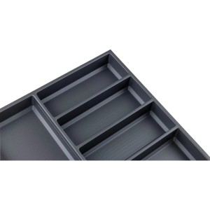 Agoform Sky Besteckeinsatz, schwarz, Kunststoff mit Soft Touch Oberfläche. Schubladeneinsatz für Besteck.