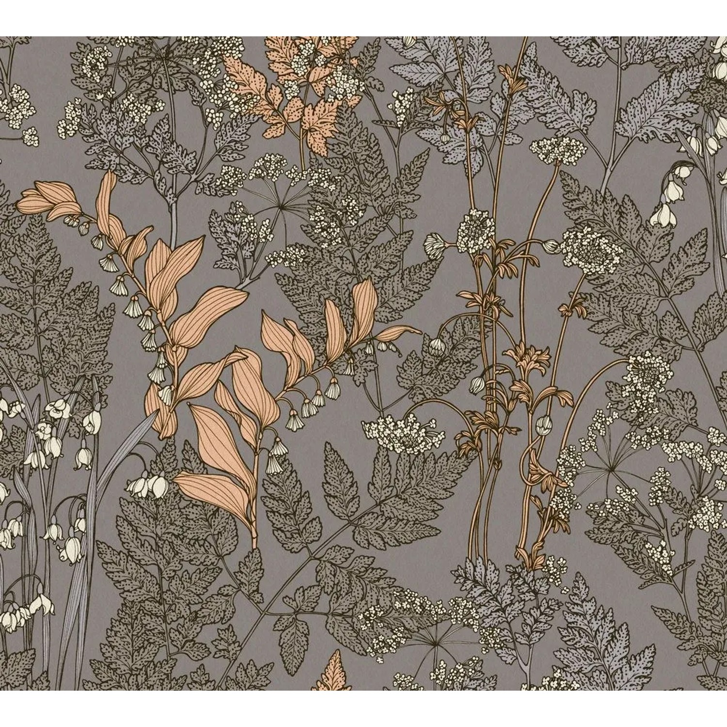 Tadessi Tapete Floral M1-No.1438 Vliestapete in Grau