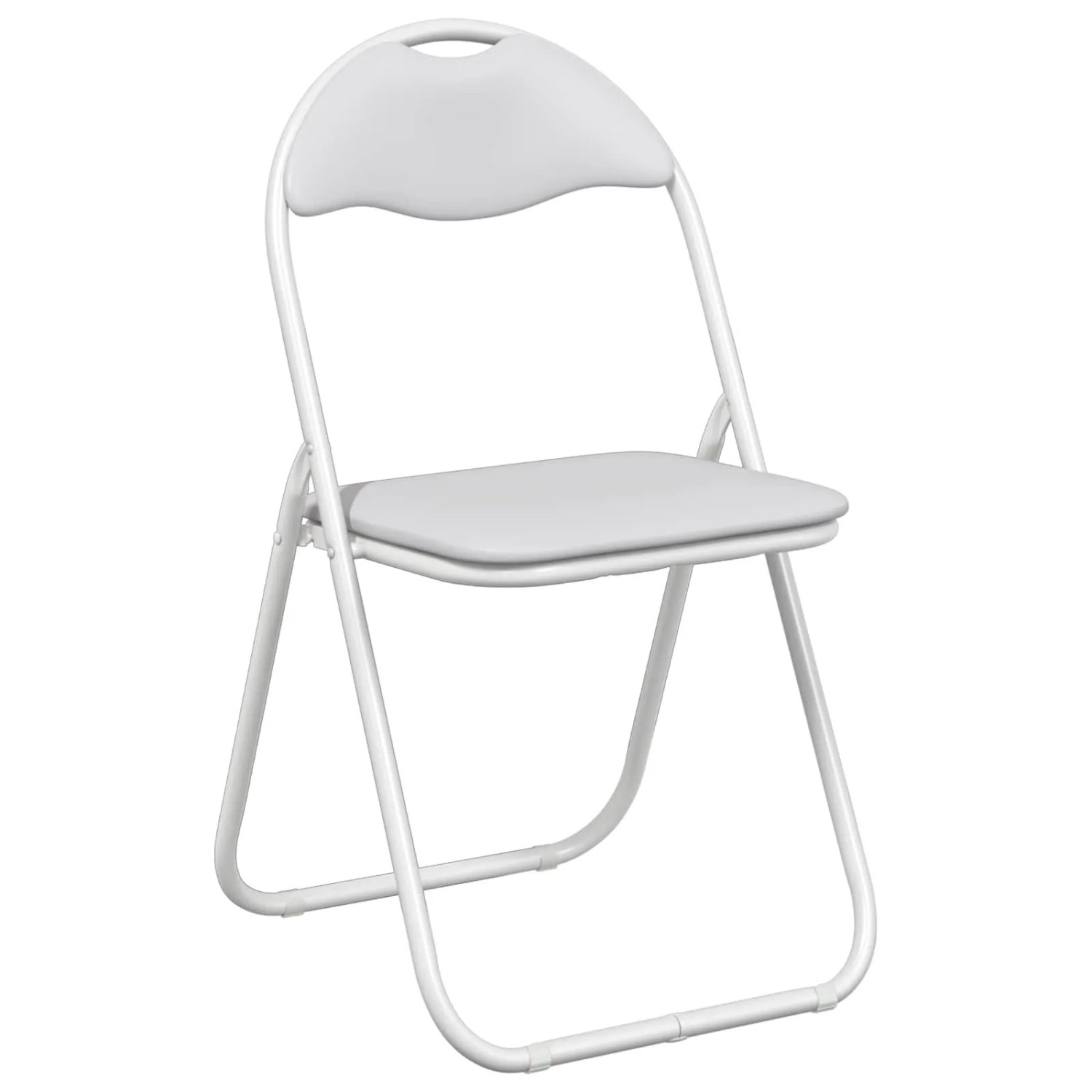 vidaXL Klappstuhl 8 Stk Weiß 48 x 43,5 x 81 cm Kunstleder 42029051