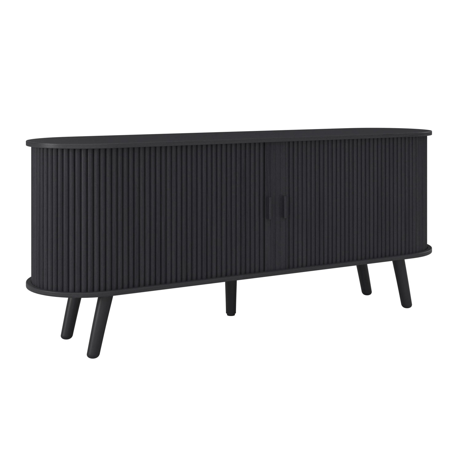Bessagi Home Sideboard Ennio Schwarz Echtholz/MDF