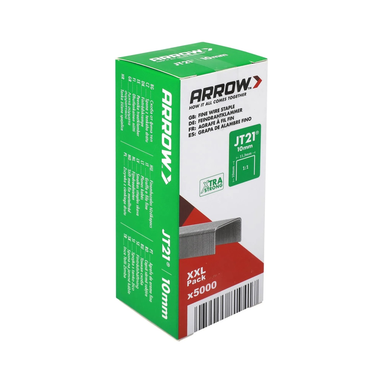 Arrow Klammer JT21 Länge 10 mm 5.000 Stück